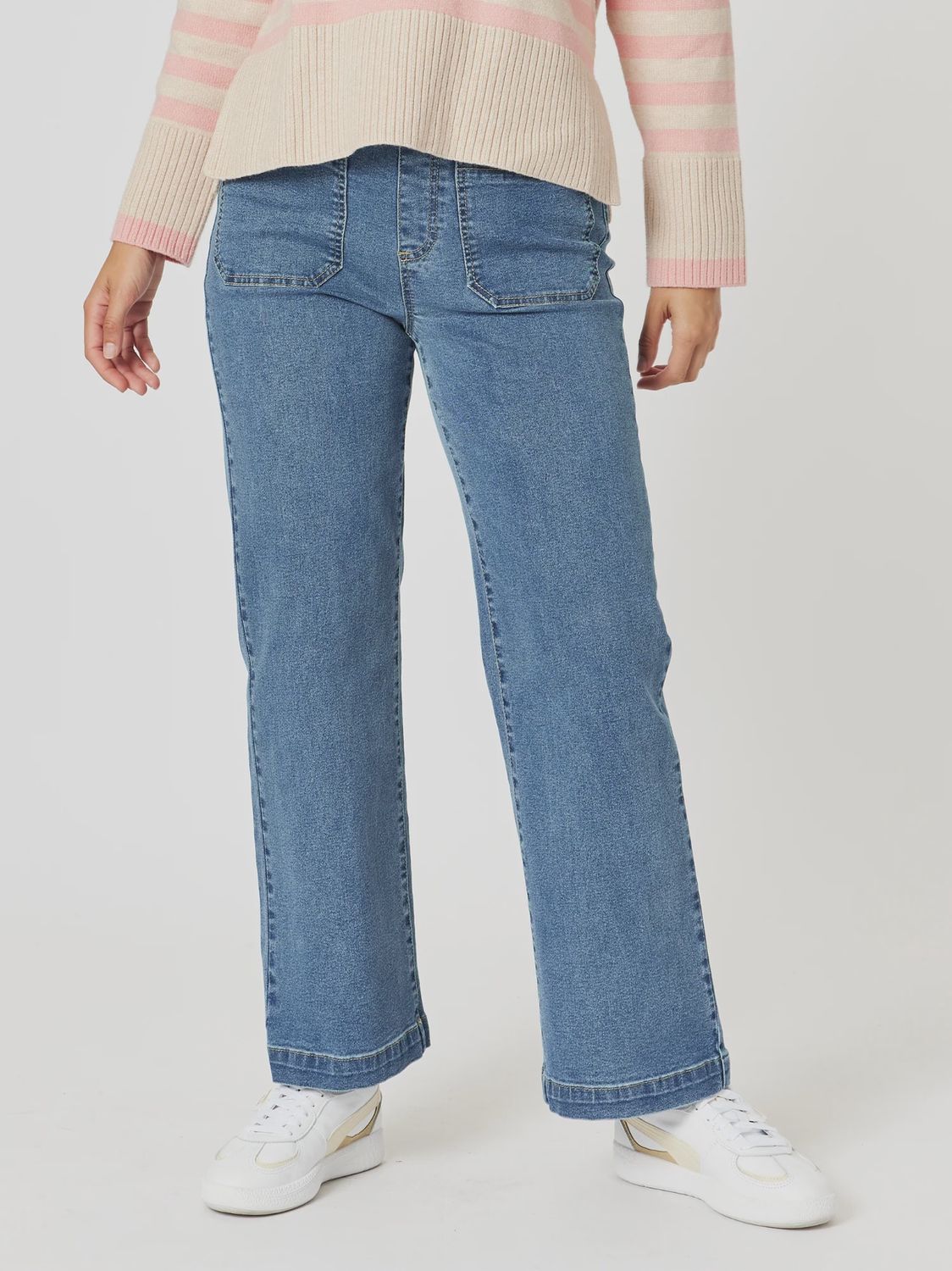 Threadz - Carpenter Stretch Wide Leg Jean / 46595