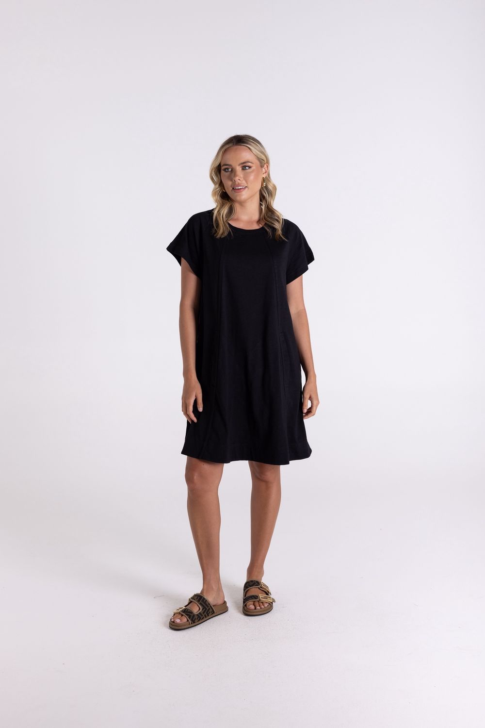 Two-T&#39;s - Jersey T-Shirt Dress / Black 3116