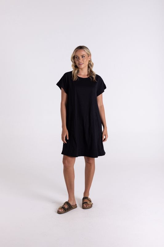 Two-T&#39;s - Jersey T-Shirt Dress / Black 3116