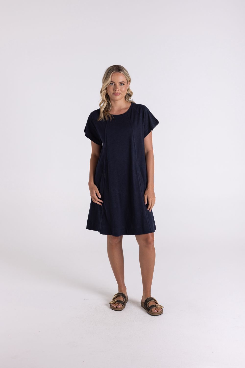 Two-T&#39;s - Jersey T-Shirt Dress / Navy 3116