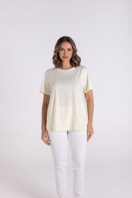 Two-T&#39;s - Crew Neck T-Shirt / Butter 3117