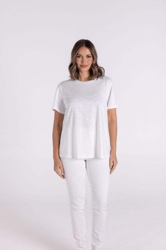 Two-T&#39;s - Crew Neck T-Shirt / White 3117