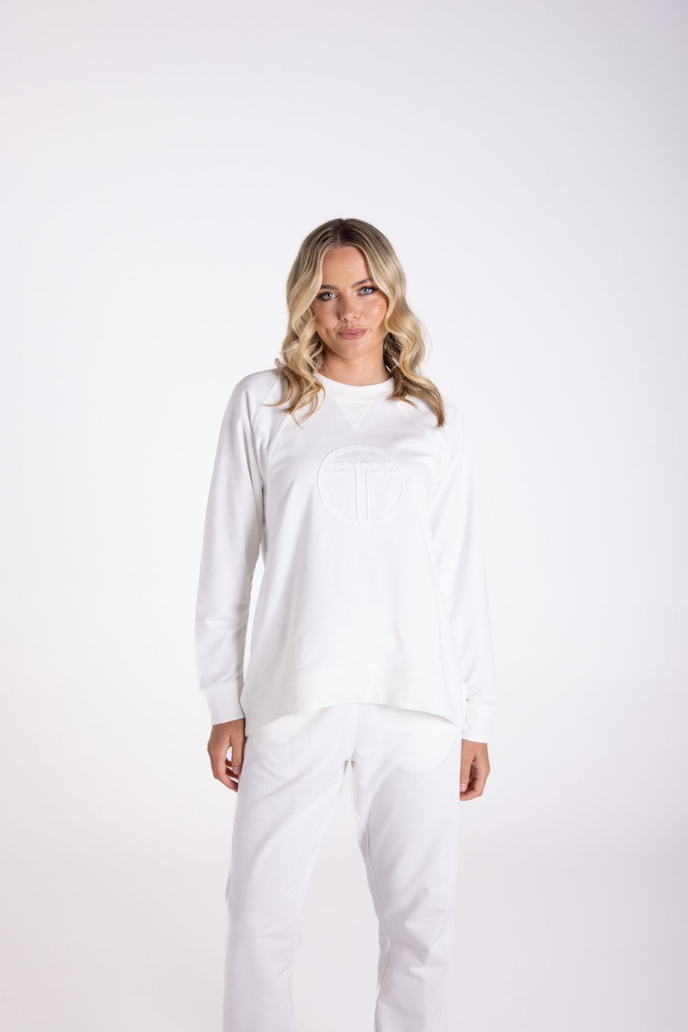 Two-T&#39;s - Sweater With Raw Logo / White 3131