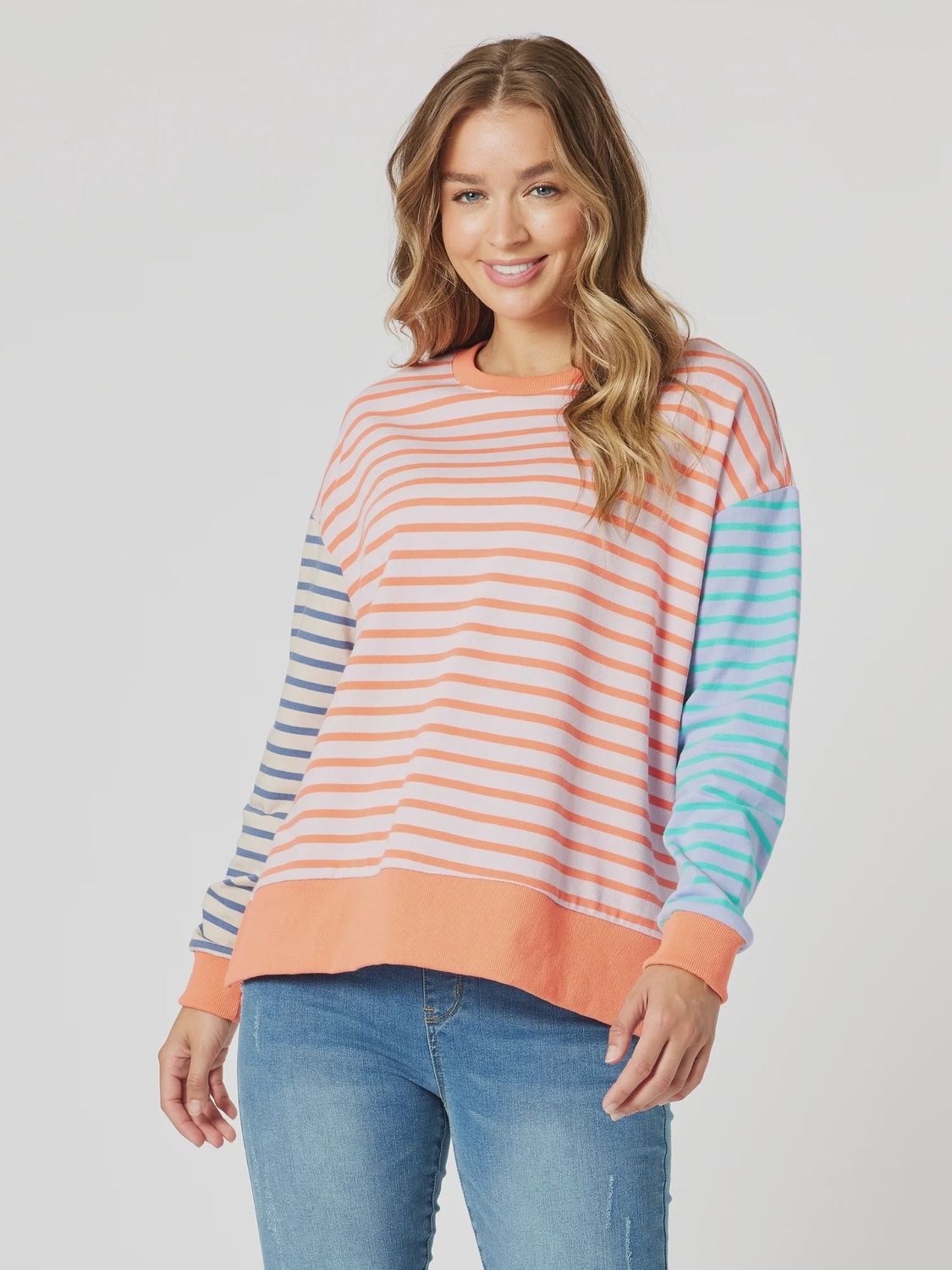 Threadz - Maxwell Summer Stripe Sweat / Multi 48242