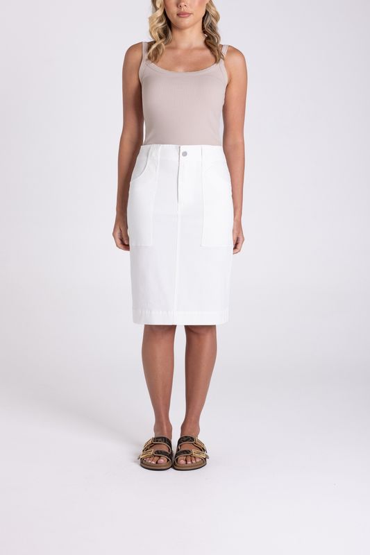 Two-T&#39;s - Sateen Skirt / White 3173