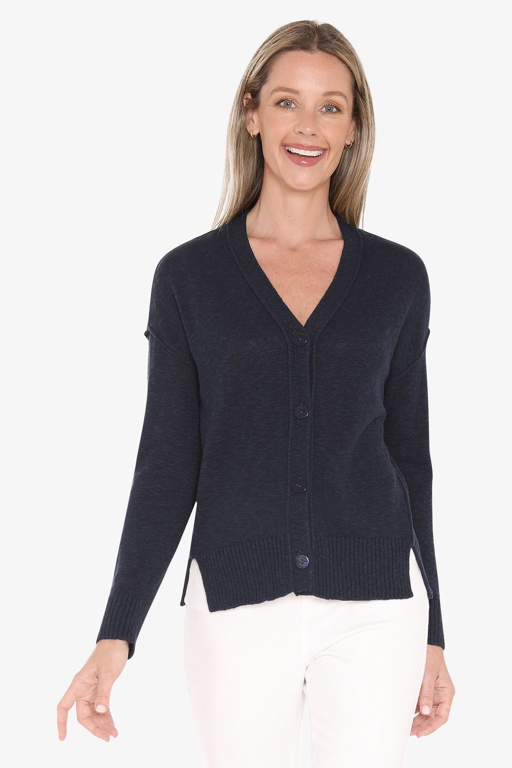 Jump - V Neck Cardi / Ink 59611004A