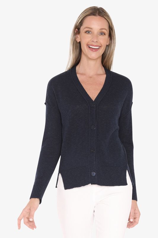 Jump - V Neck Cardi / Ink 59611004A
