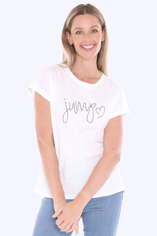Jump - Beaded Tee / White 59612017A