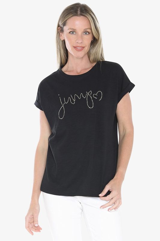 Jump - Beaded Tee / Black 59612017A