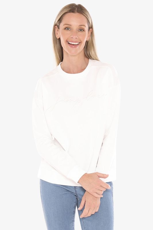 Jump - Luxe Sweat Top / Off White 59612021A