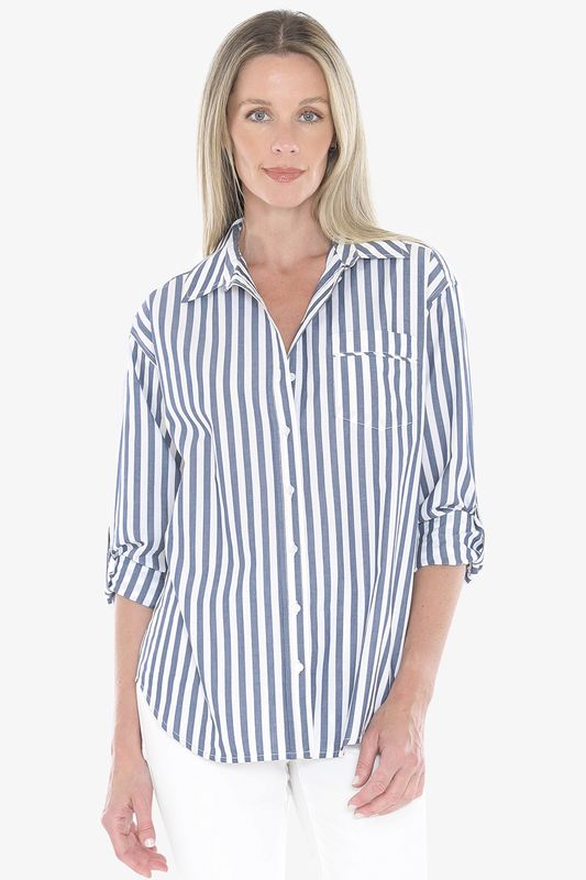 Jump - Holiday Stripe Shirt Navy/White 596J3108A