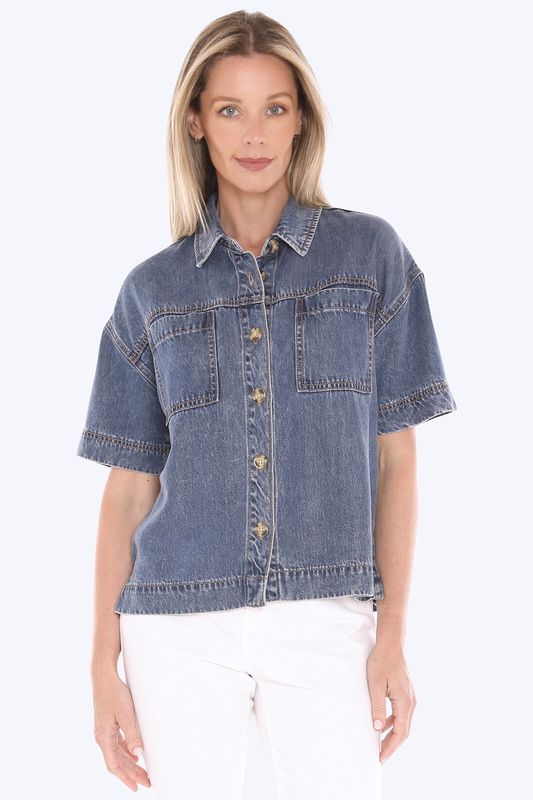 Jump - Soft Denim Shirt / Mid Blue 596J3125A