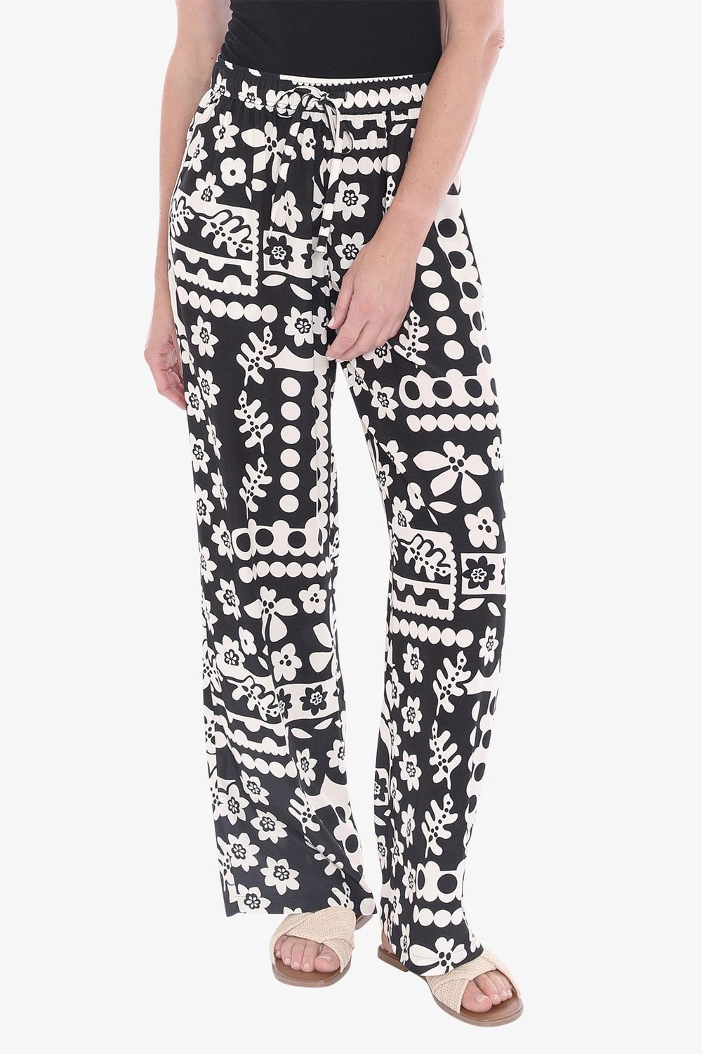 Jump - Flower Pop Pant Black/Ecru 596J7183A