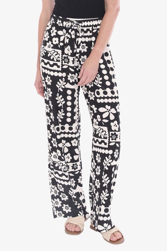 Jump - Flower Pop Pant Black/Ecru 596J7183A