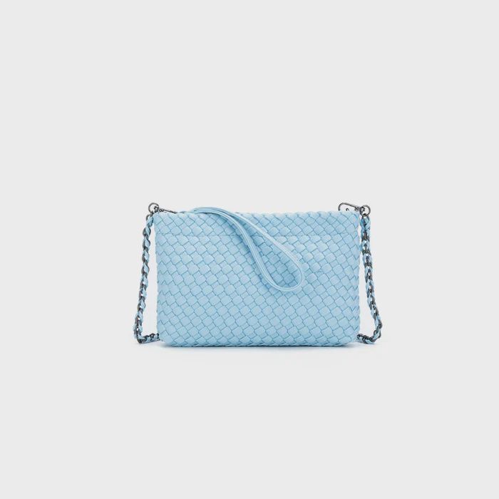 Black Caviar - Aria Baby Blue Clutch Crossbody Bag, Colour: Baby Blue