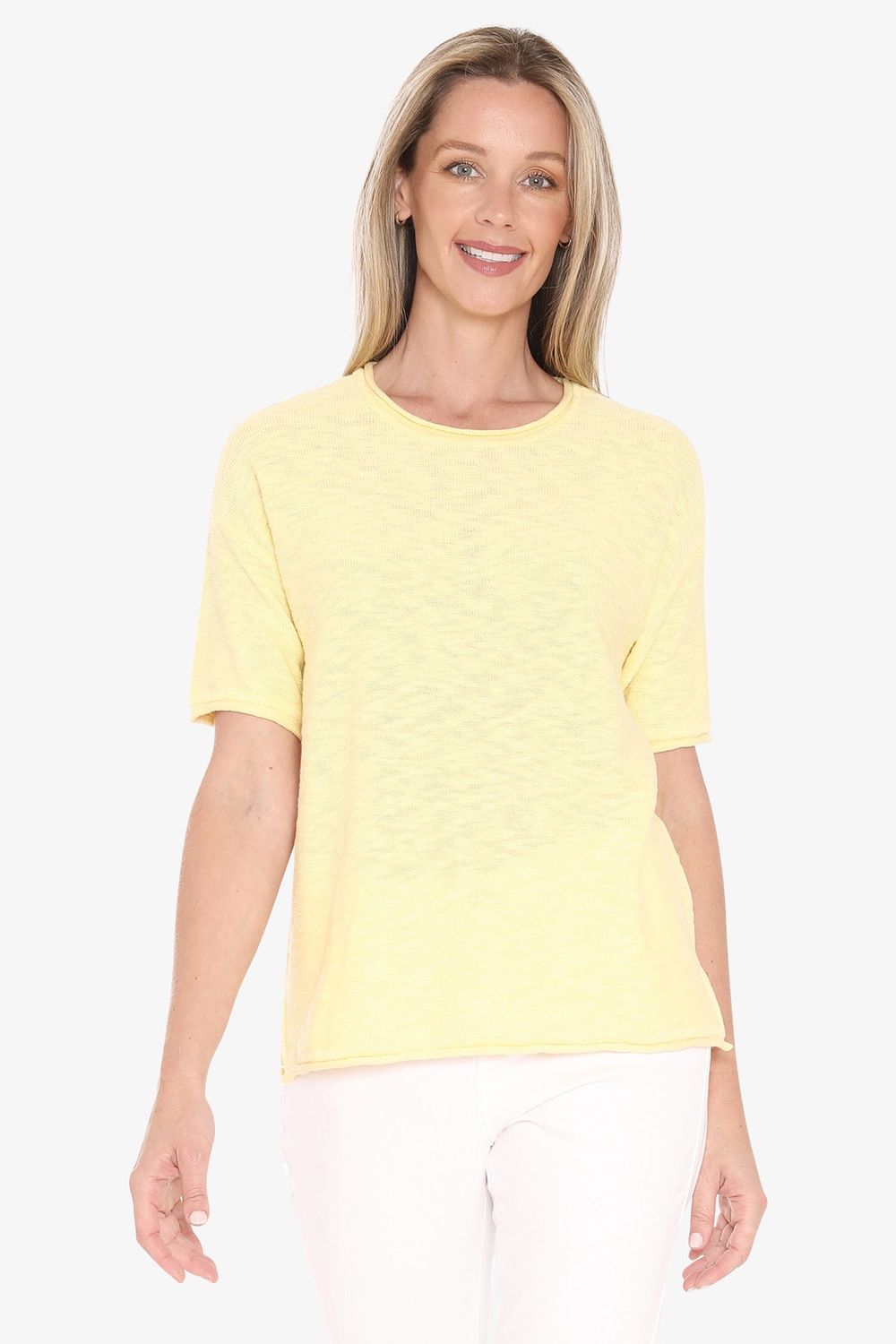 Jump - S/S Knit Tee / Lemon 59611011A