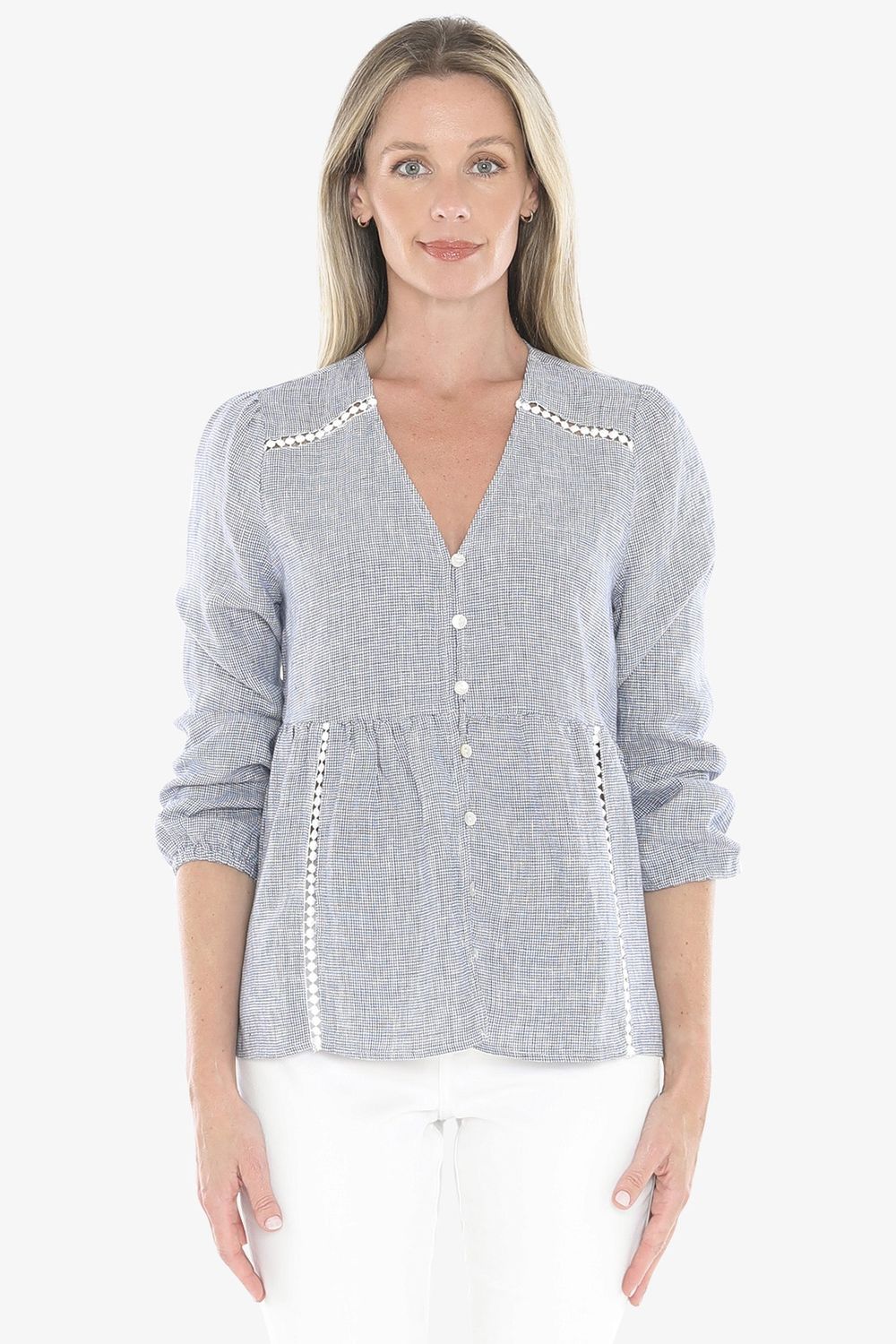 Jump - Mini Check Top Night/White 596J3015A