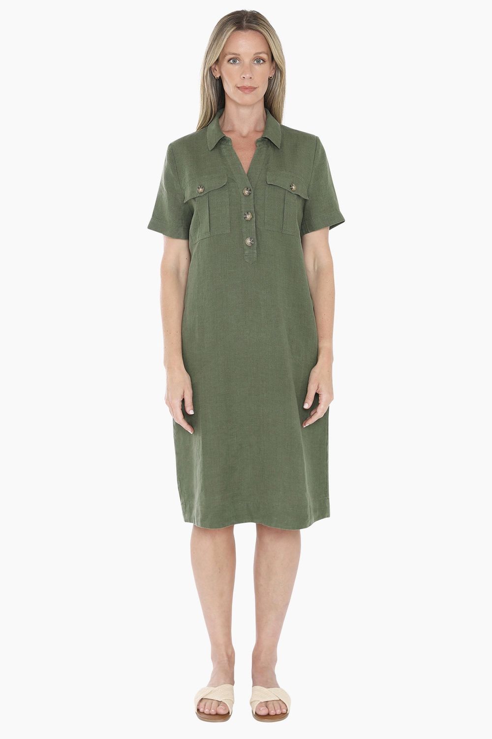Jump - 2 Pocket Dress / Basil 596J5132A