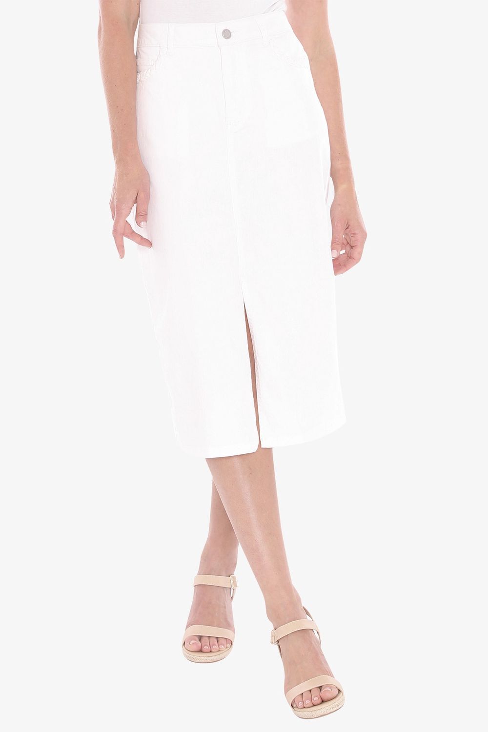Jump - Plait Pocket Skirt / White 596J6131A