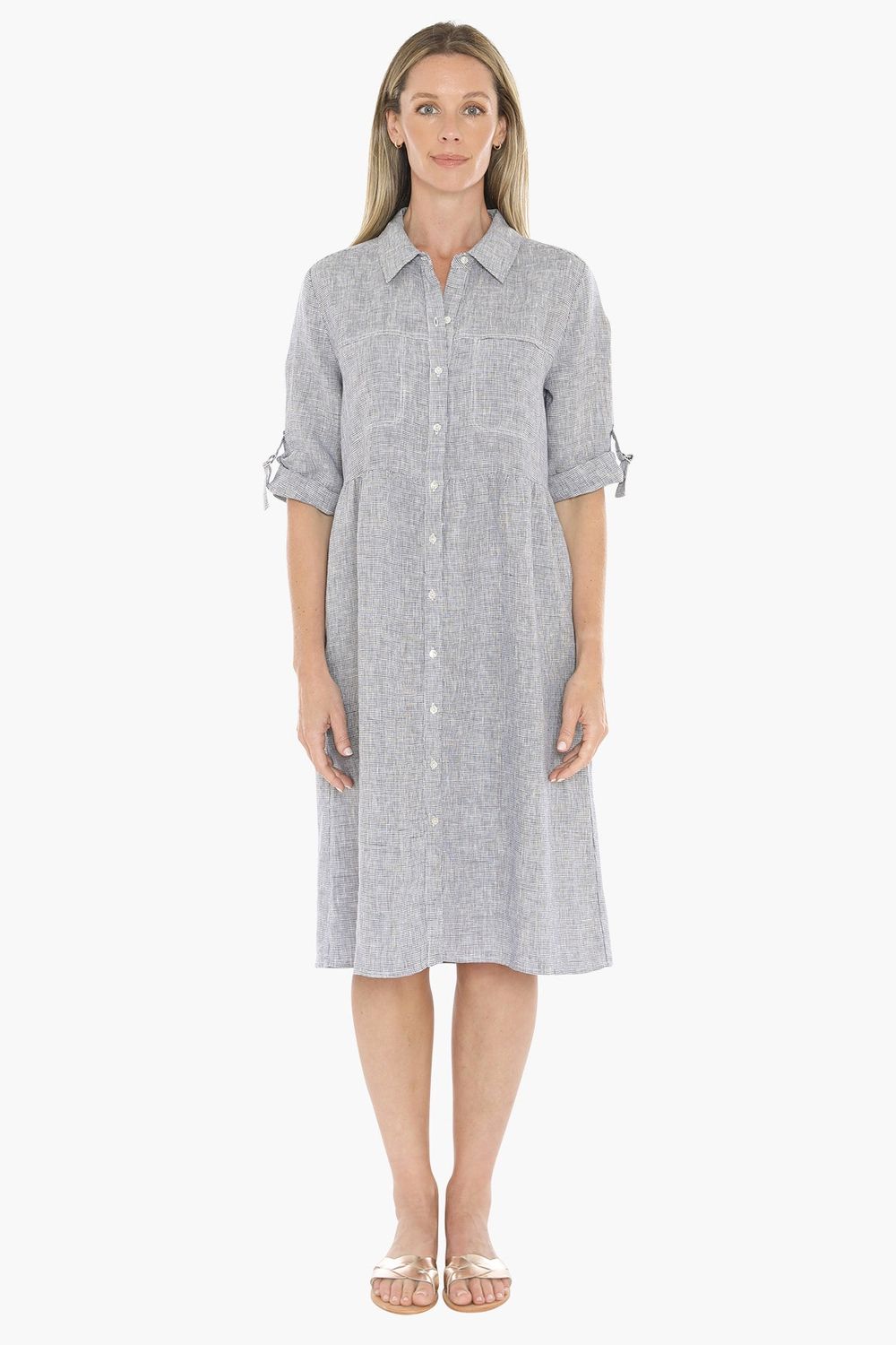 Jump - Mini Check Dress Night/Wht 596J5114A
