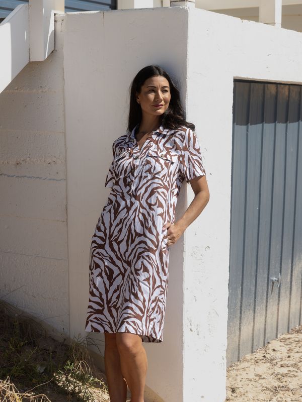 Jump - Zebra Mono Dress / Multi 596J5165A