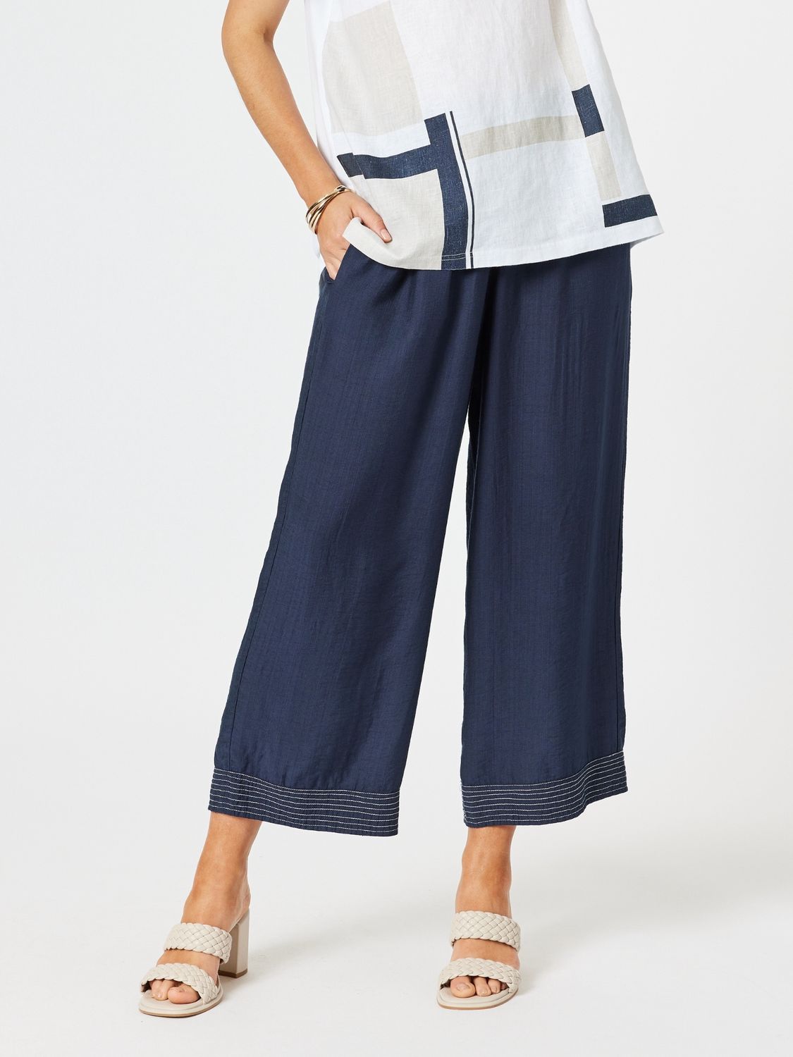 Clarity - Top Stitch Pant / Navy 48310