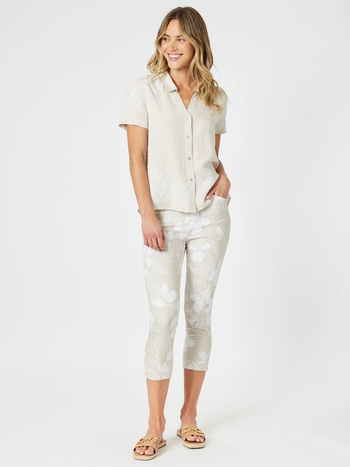 Gordon Smith - Morro Bay Pant Natural / White 48053