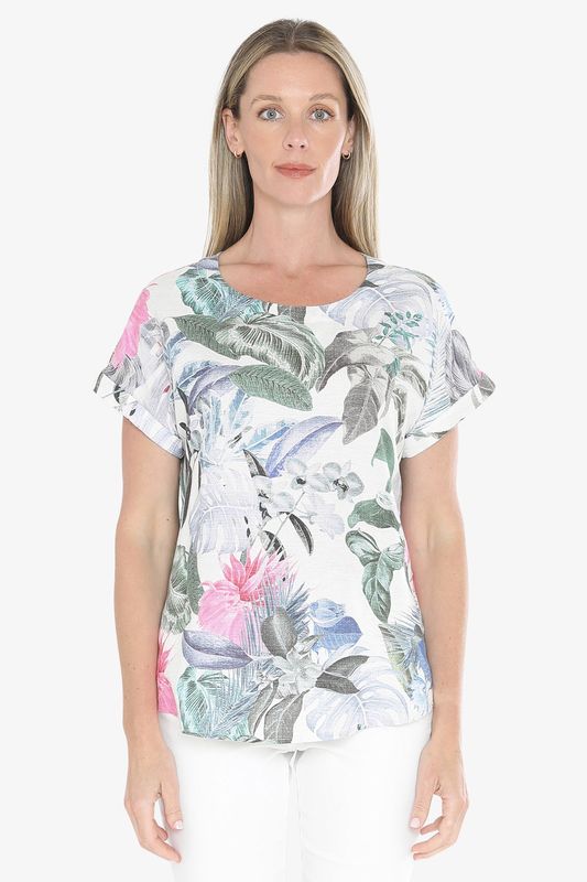 Jump - Dusk Jungle Top / Multi 596J3171A