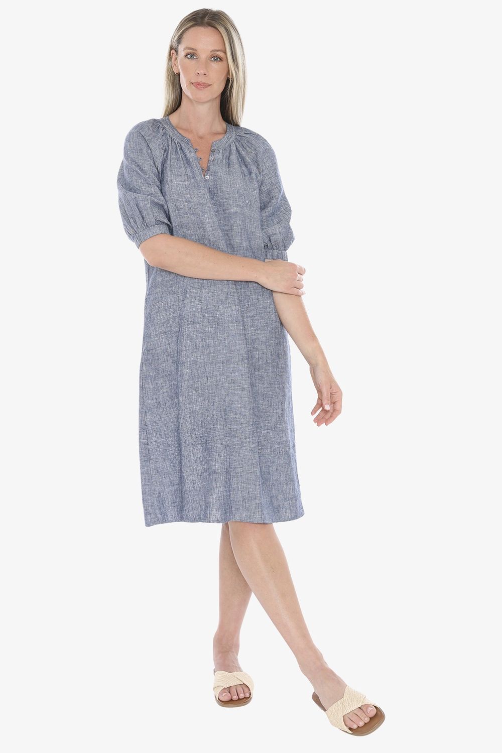 Jump - Button Neck Dress / Nightsky 596J5010A