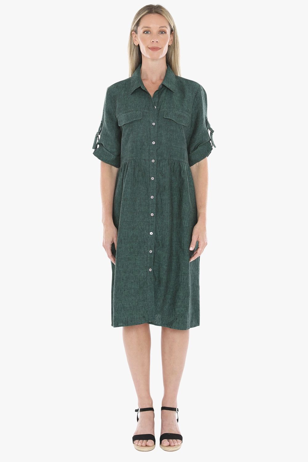 Jump - D-Ring Slv Dress / Pine 596J5098A