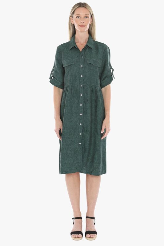 Jump - D-Ring Slv Dress / Pine 596J5098A