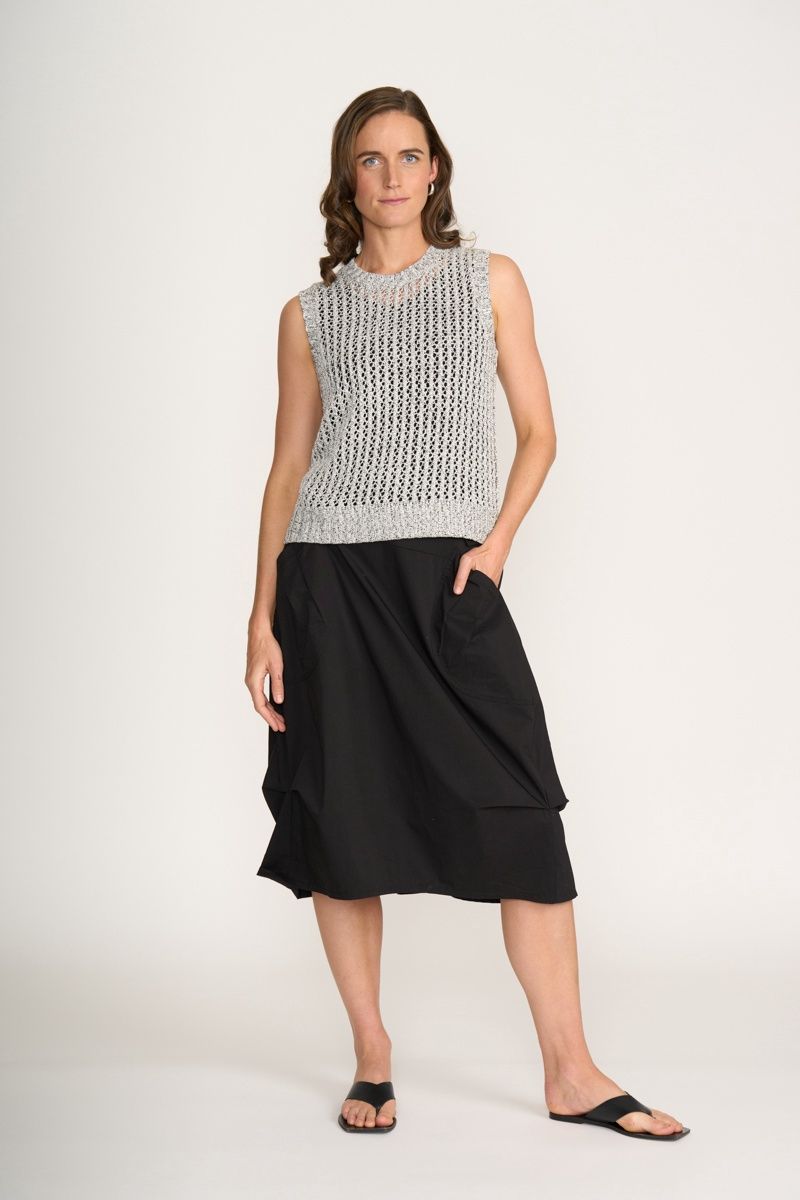 Foil - Holey Chic Tank Black/White FO8194