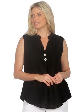 E Talia - Linen Sleeveless Top ET308