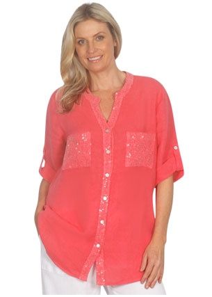 E Talia - Sequin Pocket Shirt ET307