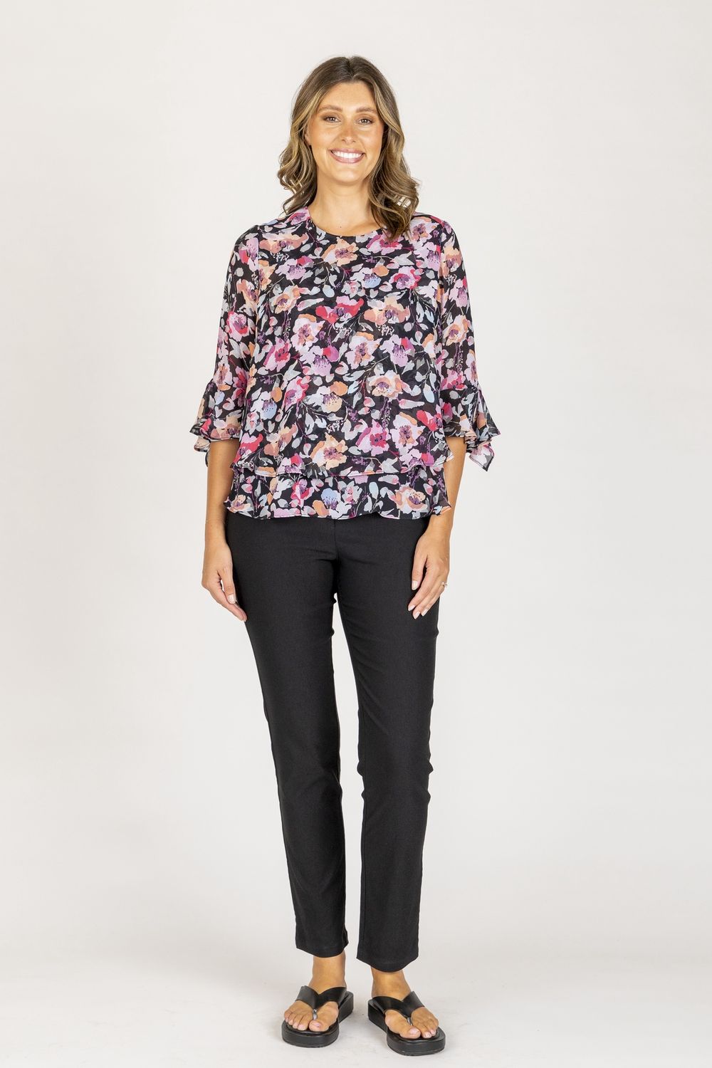 Renoma - Ness Layered Top / Black 1102.41