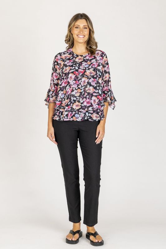 Renoma - Ness Layered Top / Black 1102.41