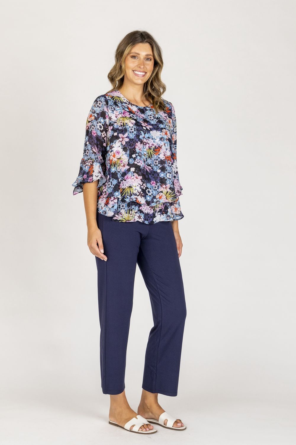 Renoma - Marlene Layered Top / Navy 1102.40