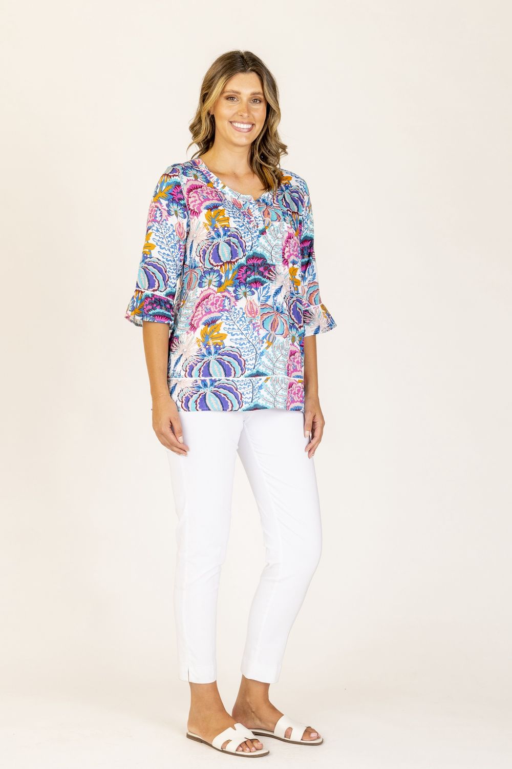 Renoma - Pintuck Top / Multi 1BL5