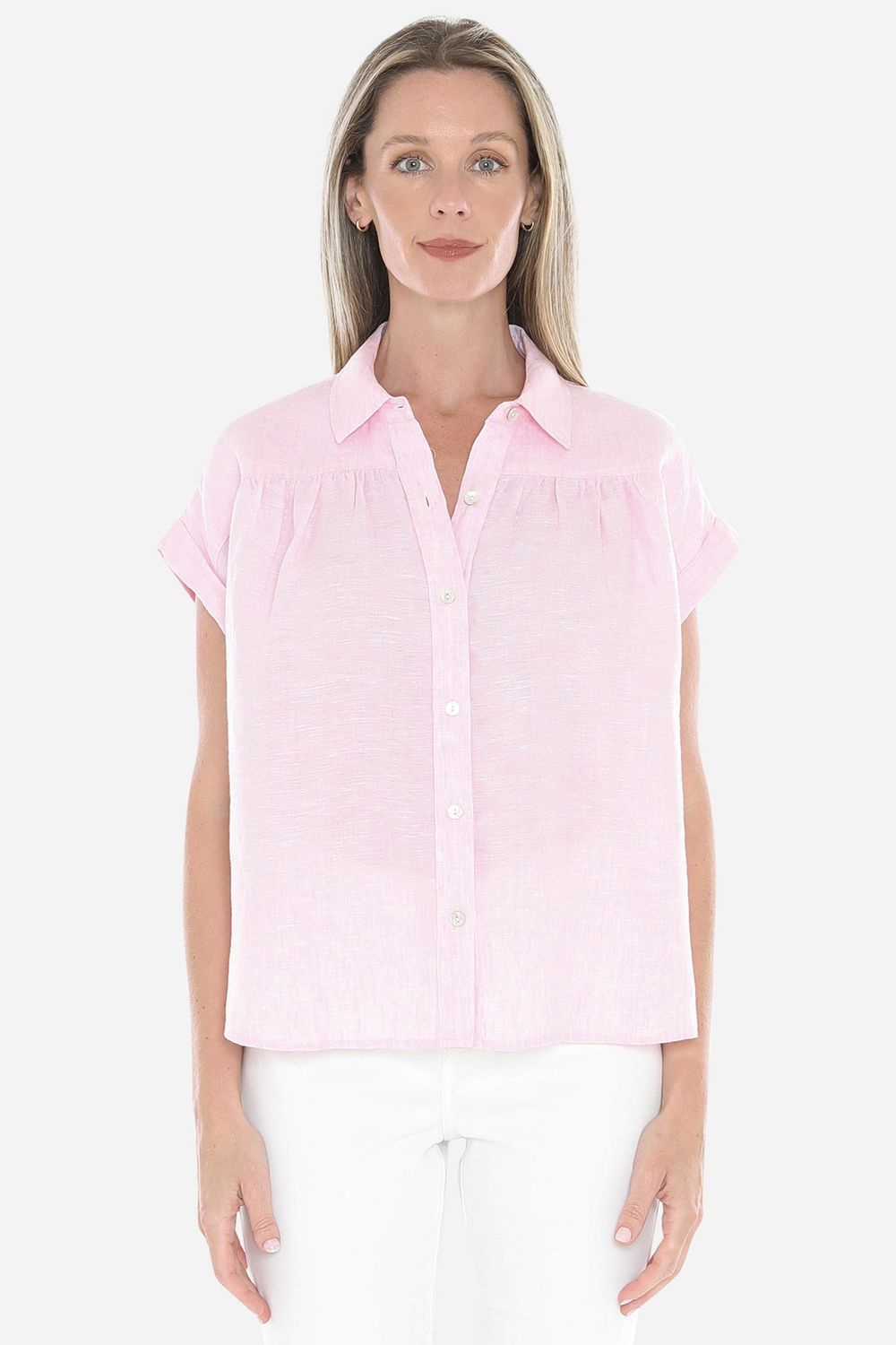 Jump - Gather S/S Shirt / Peony 596J3063A