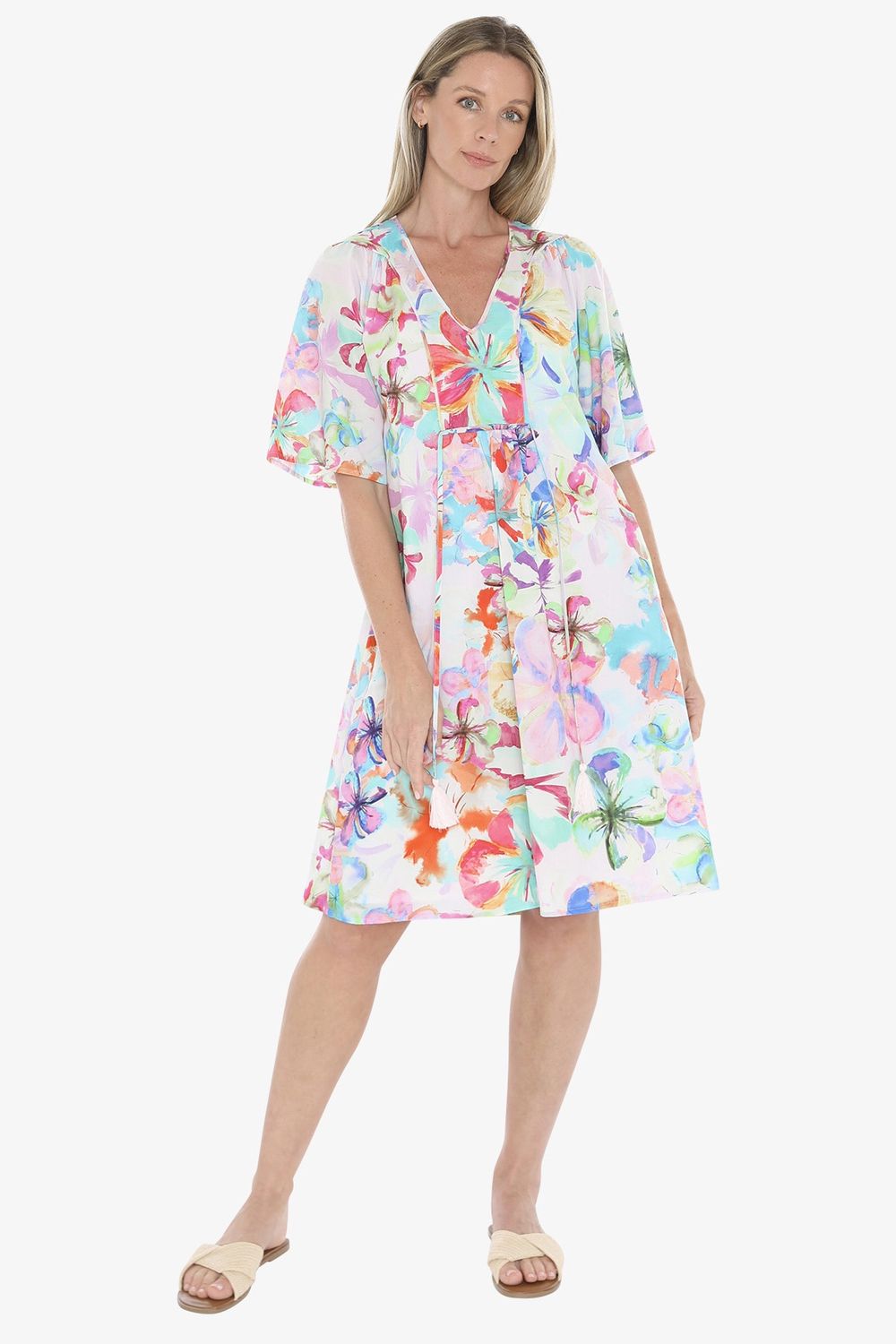 Jump - Hibiscus Haze Dress / Multi 596J5039A