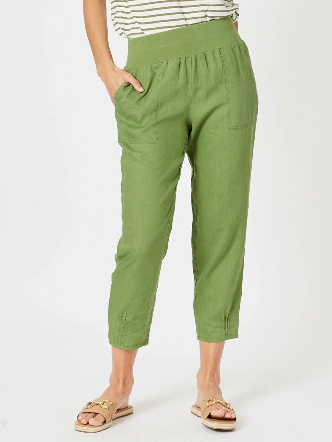 Gordon Smith - Sarah Linen Pant / Basil 19393