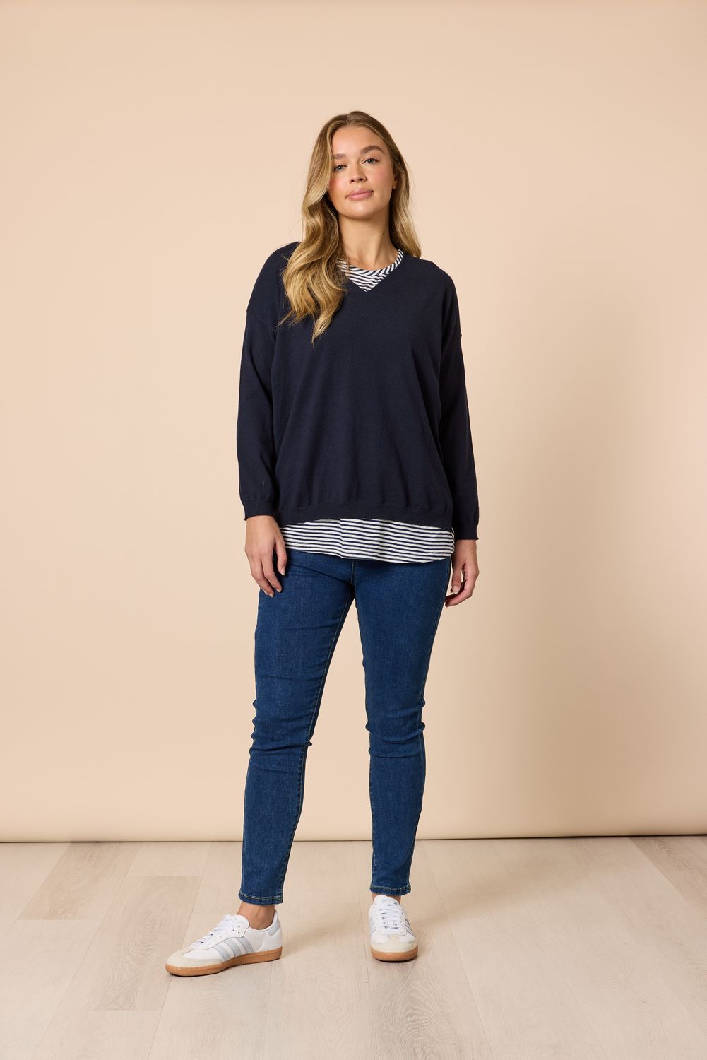 Threadz - Double Take 2 in 1 Top Red/White 49249