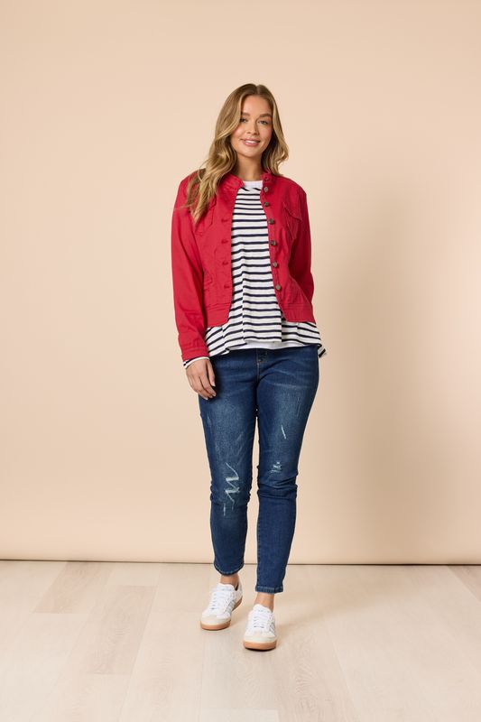 Threadz - Maggie Denim Jacked / Red 44017