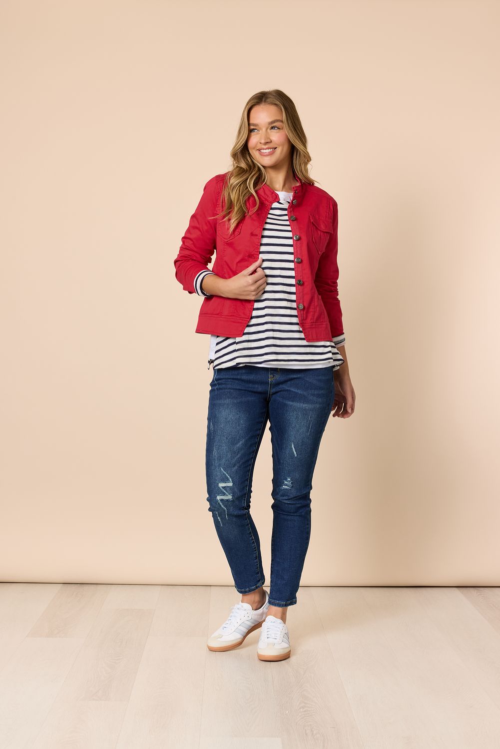 Threadz - Maggie Denim Jacked / Red 44017