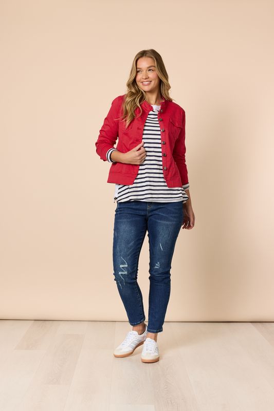 Threadz - Maggie Denim Jacked / Red 44017