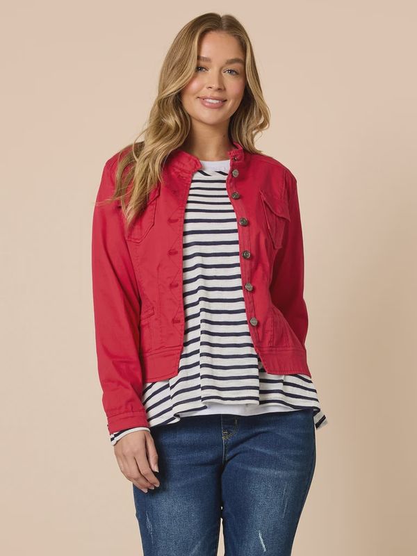 Threadz - Maggie Denim Jacked / Red 44017