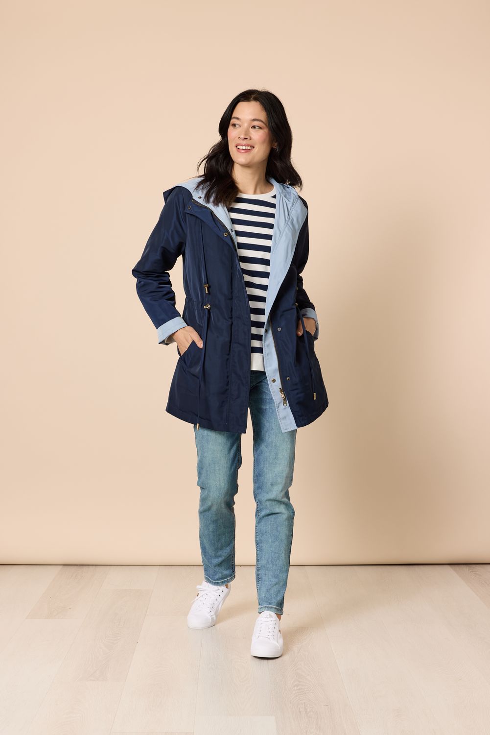 Gordon Smith - Highland Hooded Jacket  / Navy Blue 46665