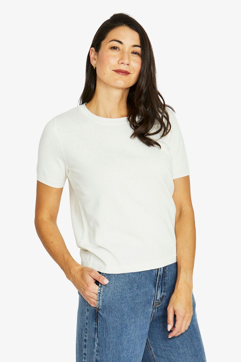 Jump - S/S Knit Top / Vanilla 60611017A