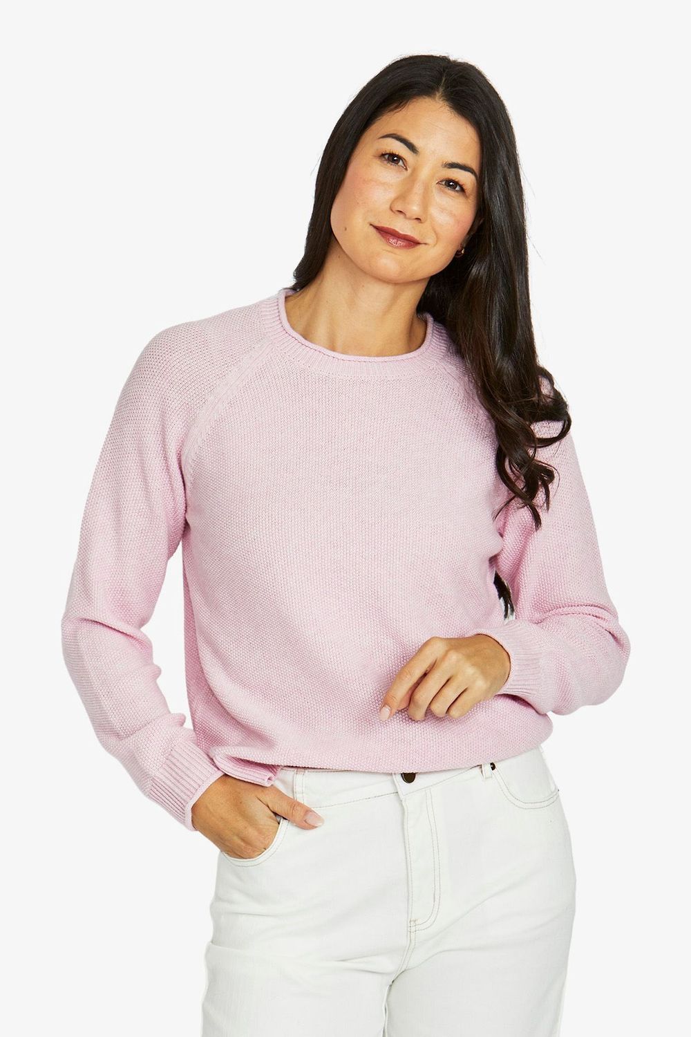 Jump - Cross Stitch Pullover / Blush Marl 60611032A