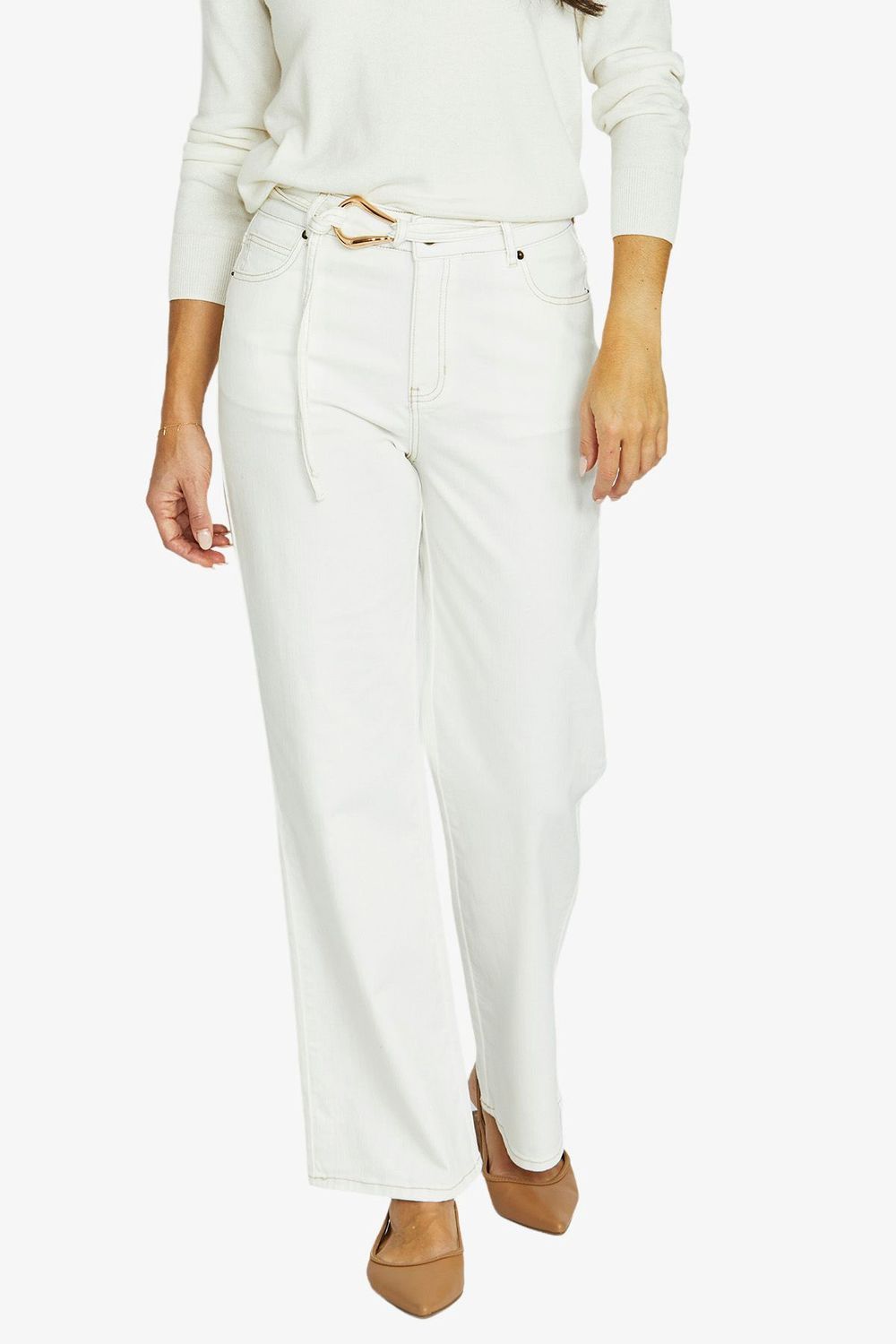 Jump - Ecru Belted Jean / 606J7021A